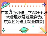广东以色列理工学院好不好，就业现状及发展趋势(广东以色列理工就业前景)