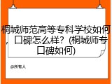 桐城师范高等专科学校如何，口碑怎么样？(桐城师专口碑如何)