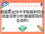 鹤壁职业技术学院最新招生简章深度分析(鹤壁职院招生简析)