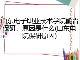 山东电子职业技术学院能否保研，原因是什么(山东电院保研原因)