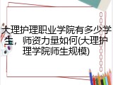 大理护理职业学院有多少学生，师资力量如何(大理护理学院师生规模)