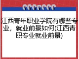 江西青年职业学院有哪些专业，就业前景如何(江西青职专业就业前景)
