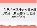 山东艺术学院什么专业就业比较好，原因是啥(山艺好就业专业)
