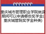 重庆城市管理职业学院就读期间可以申请哪些奖学金(重庆城管院奖学金种类)