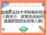 盘锦职业技术学院每年招生人数多少，政策变动如何(盘锦职院招生政策人数)