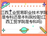 江西工业贸易职业技术学院是专科还是本科院校呢(江西工贸学院是专科吗)