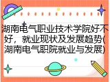 湖南电气职业技术学院好不好，就业现状及发展趋势(湖南电气职院就业与发展)