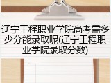 辽宁工程职业学院高考需多少分能录取呢(辽宁工程职业学院录取分数)
