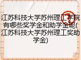 江苏科技大学苏州理工学院有哪些奖学金和助学金呢(江苏科技大学苏州理工奖助学金)