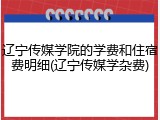辽宁传媒学院的学费和住宿费明细(辽宁传媒学杂费)