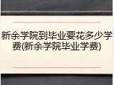 新余学院到毕业要花多少学费(新余学院毕业学费)