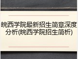皖西学院最新招生简章深度分析(皖西学院招生简析)