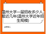 温州大学一届招收多少人，最近几年(温州大学近年招生规模)