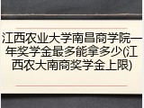 江西农业大学南昌商学院一年奖学金最多能拿多少(江西农大南商奖学金上限)