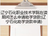 辽宁石化职业技术学院在读期间怎么申请助学贷款(辽宁石化助学贷款申请)