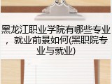 黑龙江职业学院有哪些专业，就业前景如何(黑职院专业与就业)
