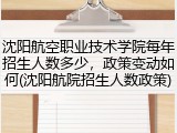 沈阳航空职业技术学院每年招生人数多少，政策变动如何(沈阳航院招生人数政策)