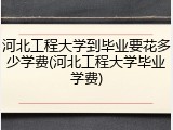 河北工程大学到毕业要花多少学费(河北工程大学毕业学费)