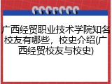 广西经贸职业技术学院知名校友有哪些，校史介绍(广西经贸校友与校史)