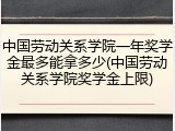 中国劳动关系学院一年奖学金最多能拿多少(中国劳动关系学院奖学金上限)
