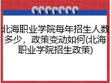 北海职业学院每年招生人数多少，政策变动如何(北海职业学院招生政策)