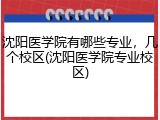 沈阳医学院有哪些专业，几个校区(沈阳医学院专业校区)