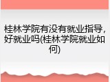 桂林学院有没有就业指导，好就业吗(桂林学院就业如何)