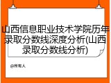 山西信息职业技术学院历年录取分数线深度分析(山西录取分数线分析)
