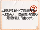 无锡科技职业学院每年招生人数多少，政策变动如何(无锡科院招生政策)