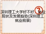 深圳理工大学好不好，就业现状及发展趋势(深圳理工就业前景)