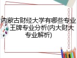 内蒙古财经大学有哪些专业，王牌专业分析(内大财大专业解析)