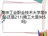 南京工业职业技术大学是985还是211(南工大是985吗)