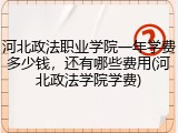 河北政法职业学院一年学费多少钱，还有哪些费用(河北政法学院学费)