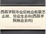 西昌学院毕业后就业前景怎么样，毕业生去向(西昌学院就业去向)