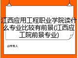 江西应用工程职业学院读什么专业比较有前景(江西应工院前景专业)