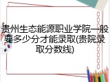 贵州生态能源职业学院一般要多少分才能录取(贵院录取分数线)