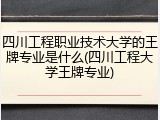 四川工程职业技术大学的王牌专业是什么(四川工程大学王牌专业)