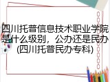 四川托普信息技术职业学院是什么级别，公办还是民办(四川托普民办专科)