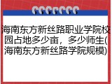 海南东方新丝路职业学院校园占地多少亩，多少师生(海南东方新丝路学院规模)