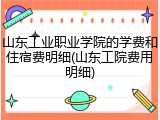 山东工业职业学院的学费和住宿费明细(山东工院费用明细)