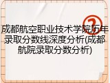 成都航空职业技术学院历年录取分数线深度分析(成都航院录取分数分析)