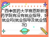 广西中医药大学赛恩斯新医药学院有没有就业指导，好就业吗(就业指导及就业情况)