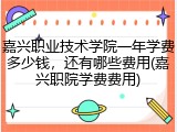 嘉兴职业技术学院一年学费多少钱，还有哪些费用(嘉兴职院学费费用)