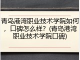 青岛港湾职业技术学院如何，口碑怎么样？(青岛港湾职业技术学院口碑)