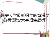 延安大学最新招生简章深度分析(延安大学招生简析)