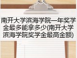 南开大学滨海学院一年奖学金最多能拿多少(南开大学滨海学院奖学金最高金额)