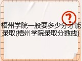 梧州学院一般要多少分才能录取(梧州学院录取分数线)