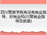 四川警察学院有没有就业指导，好就业吗(川警就业指导及前景)
