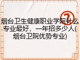烟台卫生健康职业学院什么专业最好，一年招多少人(烟台卫院优势专业)