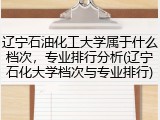 辽宁石油化工大学属于什么档次，专业排行分析(辽宁石化大学档次与专业排行)
